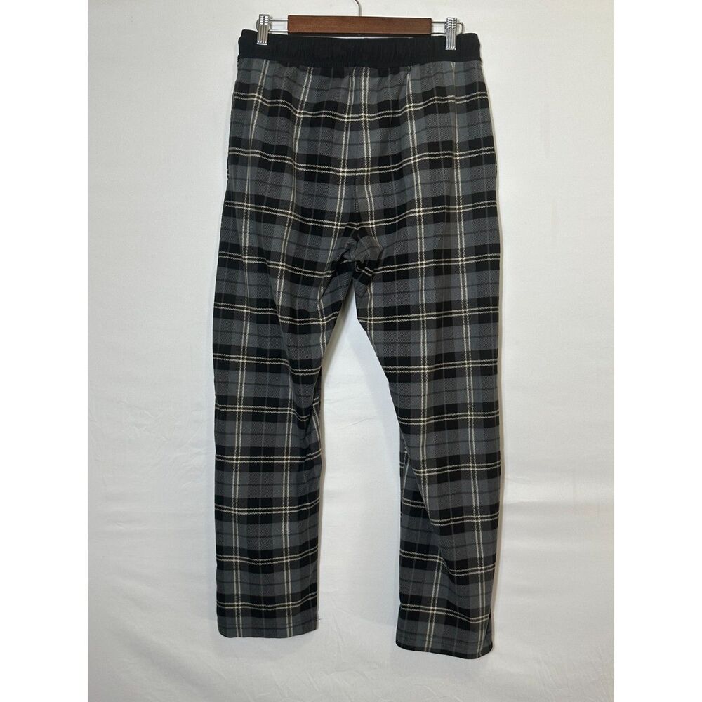 Rainforest Men's Brushed Plaid Flannel Lounge Pants Size Small Black/Gray Plaid